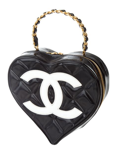 chanel vintage heart bag|Chanel heart shaped bag.